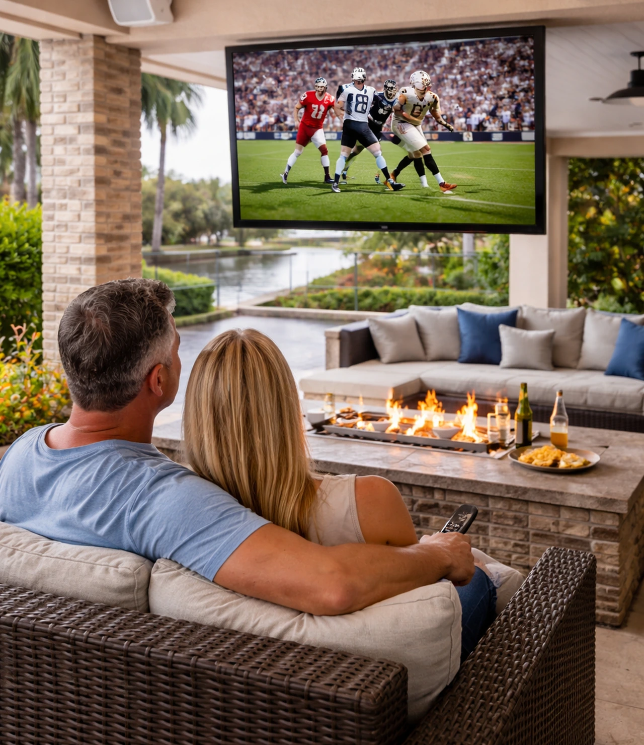 Comfortable Outdoor Tv Viewing Height And Easy Daily Use