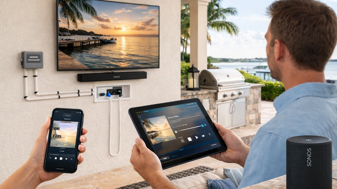Outdoor Tv Audio Streaming And Control Integration