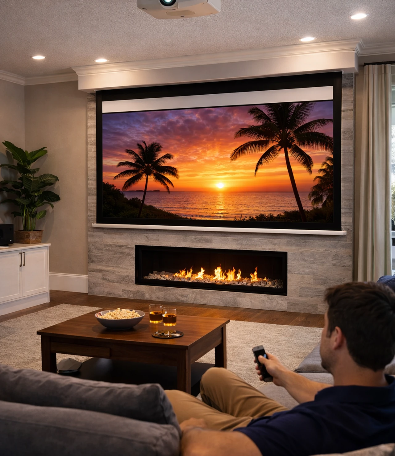 Recessed Projector Screen Architectural Finish