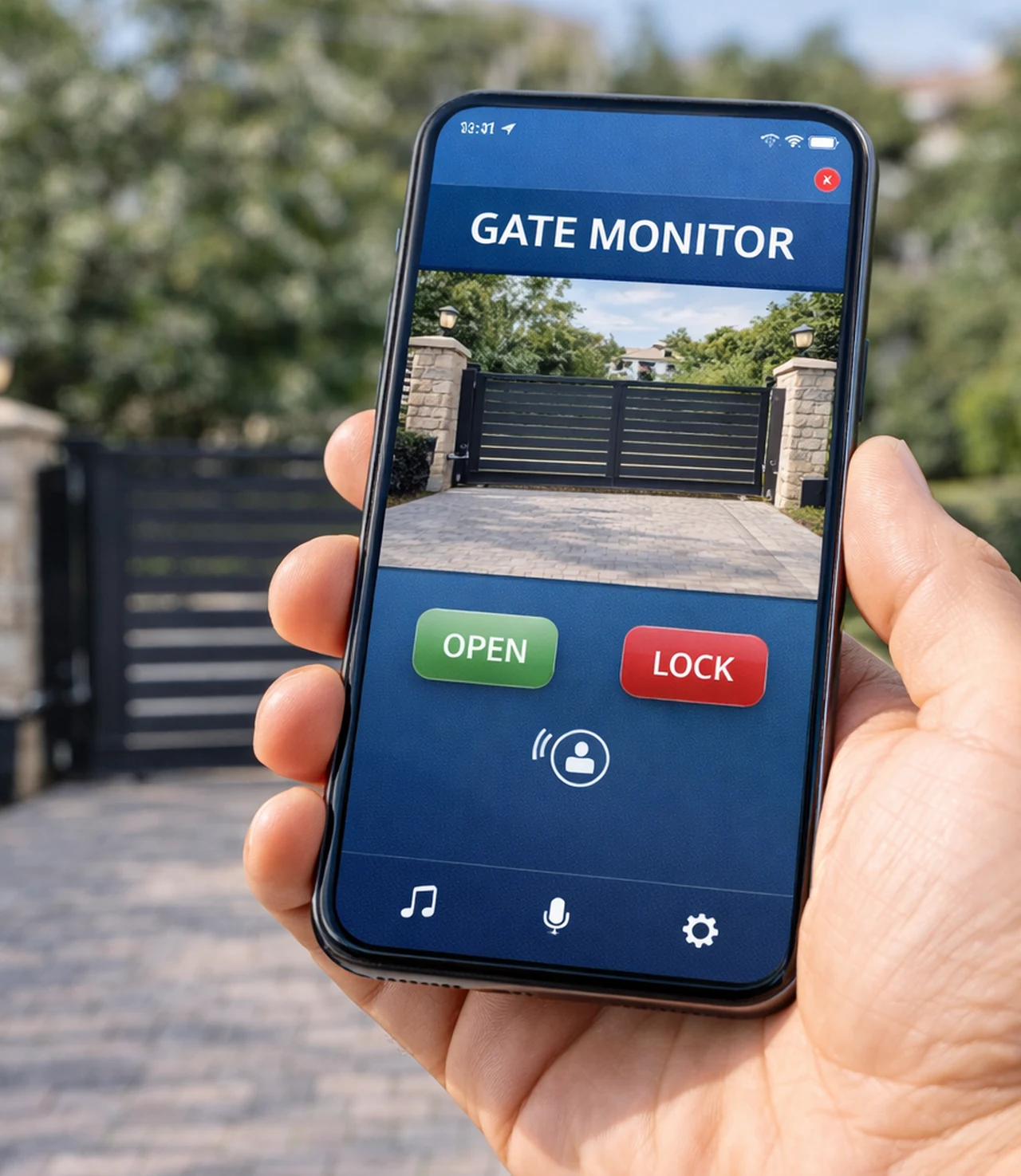 Remote Gate Monitoring Mobile Control