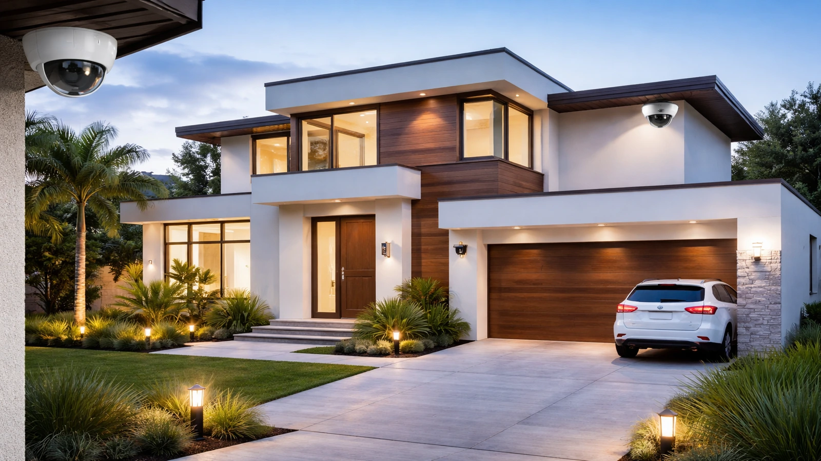 Security Camera Installation Featured Modern Home Exterior Security Camera Installation Featured Modern Home Exterior