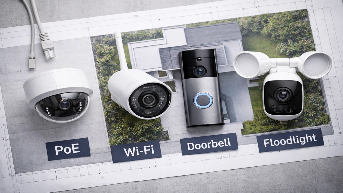 Security Camera Types Poe Wifi Doorbell Floodlight Selection Security Camera Types Poe Wifi Doorbell Floodlight Selection