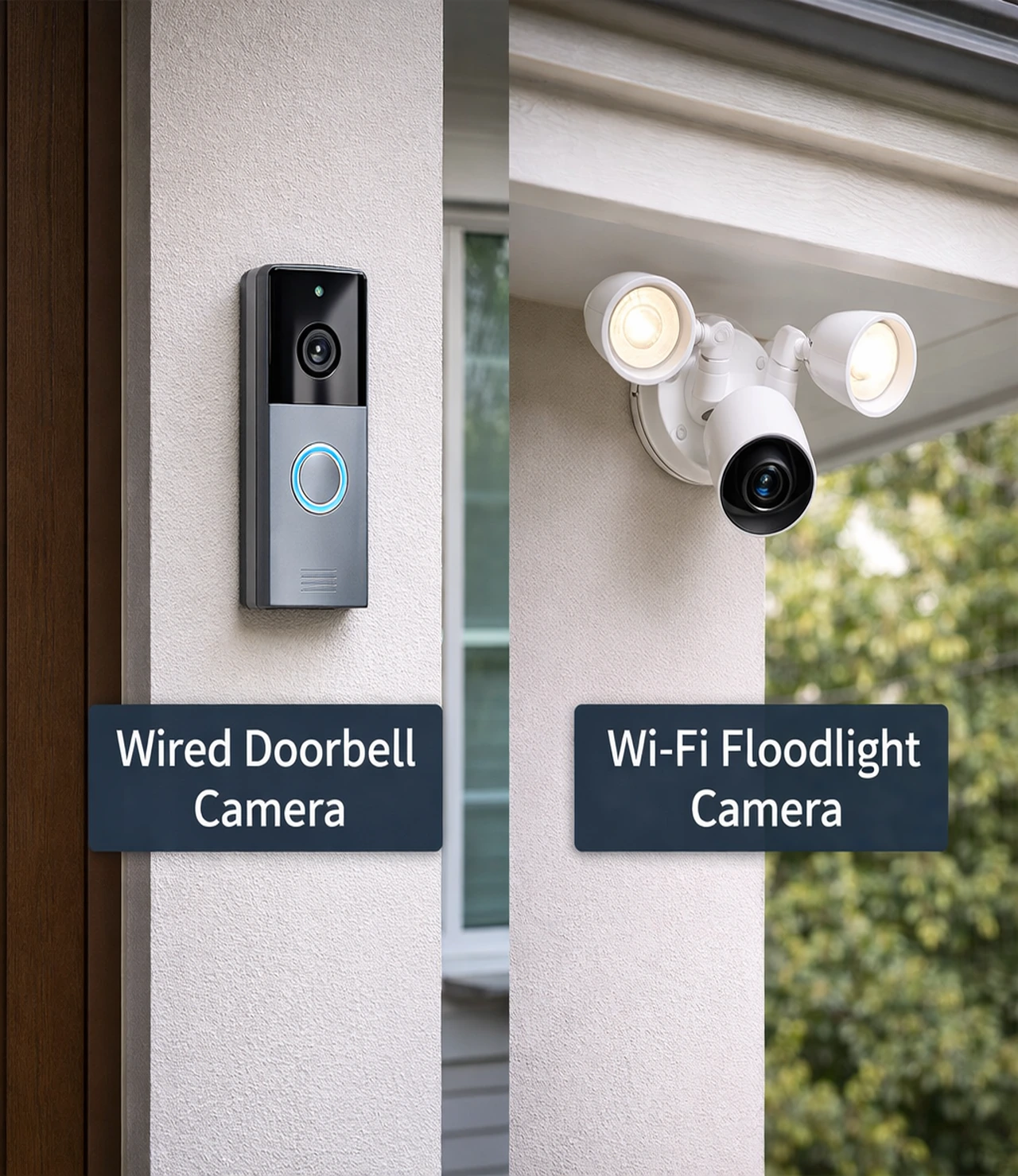 Wired Wifi Doorbell And Floodlight Camera Options Wired Wifi Doorbell And Floodlight Camera Options